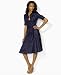 City Shorts - Lauren by Ralph Lauren Dress, Michele Short Sleeve Belted Shirtdress City Navy 10