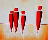 Art Reproduction Oil Painting - Abstract: Abstract Minds - Standard 20x24 - Hand Painted Canvas Art