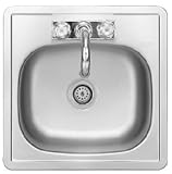Kindred Builder BFS602 Stainless Steel Sink Topmount Bar Bowl with Faucet and Strainer