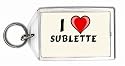 I Love Sublette Keychain