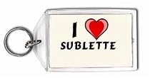 I Love Sublette Keychain