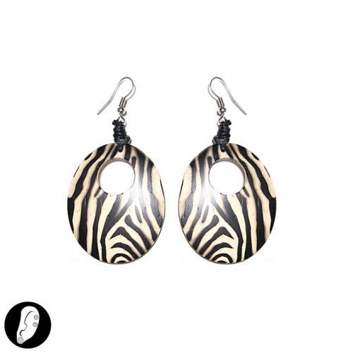 SG Paris Fish Hook Coco Zebra+Elliptic Noir Et