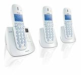 Philips CD4453S/05 Digital Cordless Phone With Answer Machine & HD Sound - Triple Handset