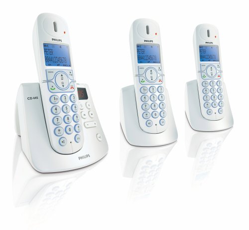 Childrens Toyshop  Third Party New : Philips CD4453S/05 Digital Cordless Phone With Answer Machine & HD Sound - Triple Handset