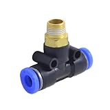 uxcell クイック継手　ワンタッチプッシュ　管コネクタ　T字型クイック　カプラー　カップリング　おねじ