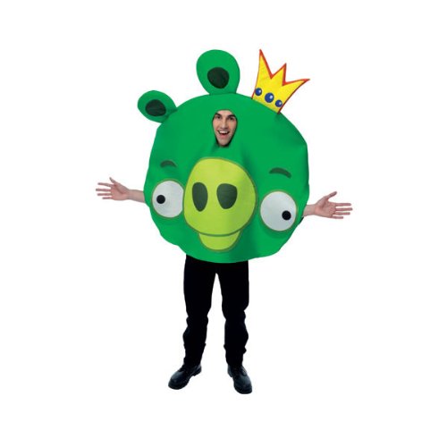 Paper Magic Unisex - Adult Angry Birds King Pig Costume, Green, One Size