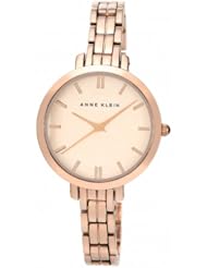 Anne Klein Womens AK/1446RGRG Rose Gold-Tone Thin Bracelet Watch