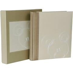 HENZO Baby Fotoalbum SAMMY beige & Aufbewahrungsbox - 30,5 x 28 cm - 60 Seiten - Stoff Babyalbum Album z. Geburt & Taufe