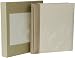 : HENZO Baby Fotoalbum SAMMY beige & Aufbewahrungsbox - 30,5 x 28 cm - 60 Seiten - Stoff Babyalbum Album z. Geburt & Taufe