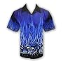 NEW Stock Motorcycle Flames Biker Shirt, Dragonfly