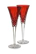 Waterford Crystal Lismore Crimson Flute Pair