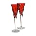 Waterford Crystal Lismore Crimson Flute Pair