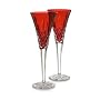 Waterford Crystal Lismore Crimson Flute Pair