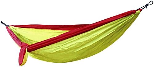 Camping Hammock - Free Carabiners Included - Lightweight Portable Nylon Parachute Fabric - Outdoor Use for Campus, Travel, Beach, Backpacking, Backyard