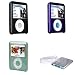 Speck Products iPod Nano 3G SeeThru Hard Case 3 Pack with Belt Clip - Color Clear / Black / Purple