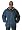 Navy Blue Reversible Fleece-Lined Nylon Hooded Jacket 8263NB Size M