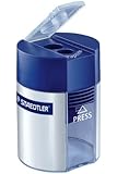 Staedtler Metal Double Hole Sharpener with Tub, 512001BK