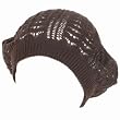 New Light Crochet Knit Slouchy Tam Beret Cap Hat Brown Small Medium