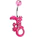 Pink Hot Pink Gem IZZY LIZZY Belly Ring