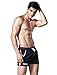 DESMIIT Men's Running Shorts Pockets Quick-Dry Mesh Swim Trunks, Navy Blue, Large