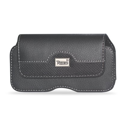Best Price Leather Pouch Protective Carrying Cell Phone Case for HTC HD7 Surround AT&T Google Nexus One / HTC Droid Incredible HTC G2 T-Mobile EVO 4G HTC HD2 / LG Quantum AT&T / Motorola Droid Pro i1 Droid X / Samsung Transform Epic 4G / Fascinate (Galaxy S) (I9000) / Vibrant (Galaxy S) Android T959/ Intensity II Omnia II i8000 Omnia 2 i920 / Sharp Sidekick 2008 - BLACK