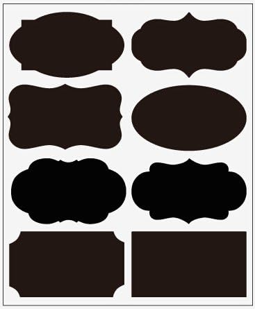 Bling It Home Chalkboard Labels-Ultra Durable Black Vinyl-24 Pack-3.5in by 2in