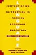 Content-Based Instruction in Foreign Language Education: Models and Methods