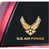 U.S. Air Force Vinyl Decal Sticker - Mirror Gold