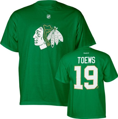 Jonathan Toews Youth St. Patrick's Day Green O' Irish Name and Number T-Shirt