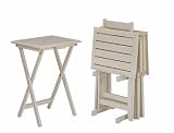 Review Michael Scott B168-31 / Michael Scott Slat TV Snack Tray, Set of 4, Antique Cream