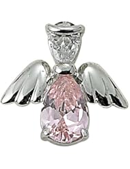 Sterling Silver October Rose Birthstone Angel Wing Pin Birthstone Jewelry Birthstone Angel Wing Pins Gift Boxed