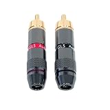 20 GLS Audio RCA Plugs 24K Gold Speaker Plug