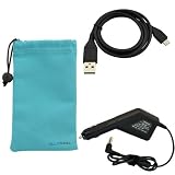 GTMax Car Charger for Acer Aspire One with USB Port + 3FT Micro-USB Data Cable for Amazon Kindle Fire , 4 , Keyboard , Touch , DX / Barnes & Noble Nook / Samsung / HTC / Motorola / NOKIA / LG / BlackBerry phones + Microfiber Case