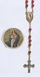 Rose Petal Scented Rosary - Immaculate Conception Centerpiece - Byzantine Cross - 18in. Chain - Matching Case - IMPORTED FROM ITALY