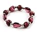 Cranberry Coloured Flex Glass Bead Bracelet