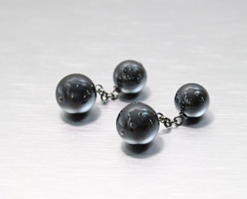 Cufflinks of Genuine Hematite, Handmade, Custom made, Cufflinks