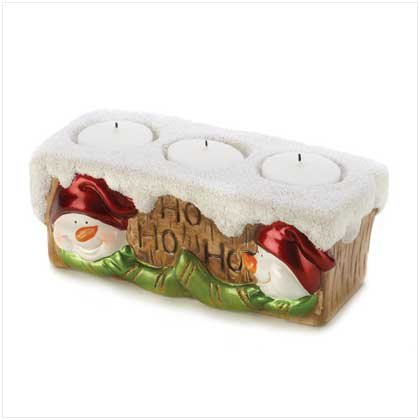 Smiling Snowman Tealight Brick