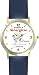 Habit 6 - Synergize (Spanish Text) - DELUXE TWO-TONE WATCH from THE 7 HABITS - WATCH COLLECTION BY WATCHBUDDY&reg; - Arabic Numbers - Blue Leather Strap-Size-Women's Size-Small