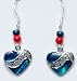 Blue Heart Sterling Silver Earrings Valentine Jewelry Gifts