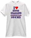 I HEART DAVID GILLILAND EVERYONE ELSE SUCKS RACING T SHIRT