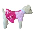 UP Collection Fuchsia Polka Dots Dog Dress, Pink, XX-Small