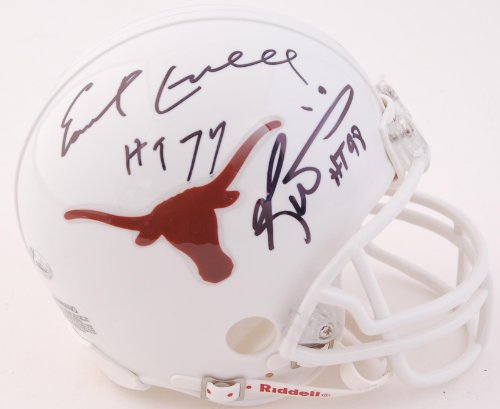 Dual Signed Earl Campbell and Ricky Williams Mini Helmet - Autographed College Mini Helmets