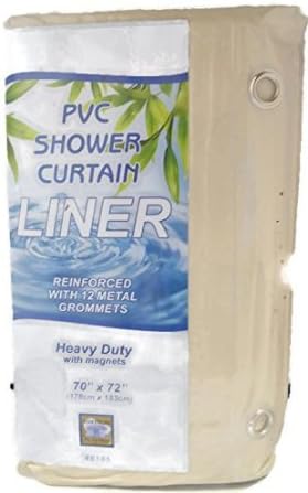 Heavy Duty PVC Shower Curtain Liner With Metal Grommets (Beige Tan)