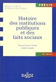 Histoire des institutions publiques et des faits sociaux