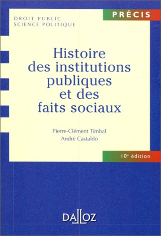 Histoire des institutions publiques et des faits sociaux