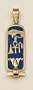 Egyptian 18K Gold with Lapis Lazuli "HEALTH LIFE & HAPPINESS" Cartouche - Small