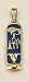 Egyptian 18K Gold with Lapis Lazuli "HEALTH LIFE & HAPPINESS" Cartouche - Small