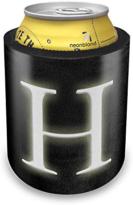 Slap Can Koozie H blank characters, letter Insulator Cooler - Neonblond