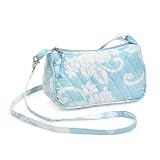 Olive n Figs Quilted Shoulder Handbag - Floral Blue