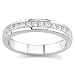 18k White Gold or Yellow Gold Princess-Cut Diamond Band (H/SI2, 1/2 ct. tw.)